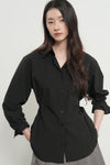 General Idea WOMAN Belted Pintuck Shirt