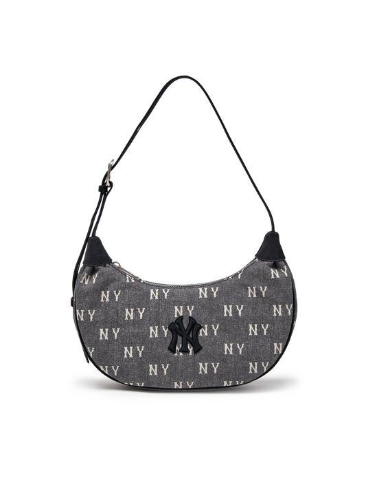 MLB Classic Monogram Vintage Denim Hobo Bag
