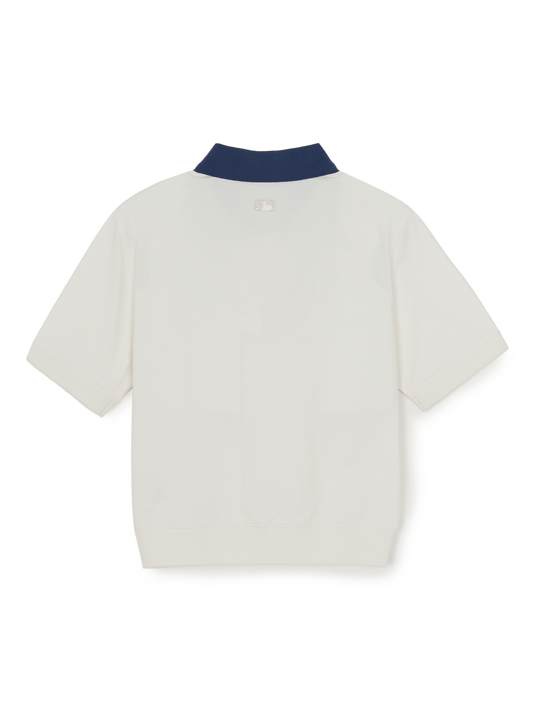 MLB Women's Basic Crop Polo T-Shirts