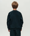 Marithé François Girbaud Kids Doodle Classic Logo Sweatshirt in Brushed Dark Green