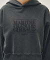 Marithé François Girbaud W SHADOW CLASSIC LOGO DYEING CROP HOODIE mint
