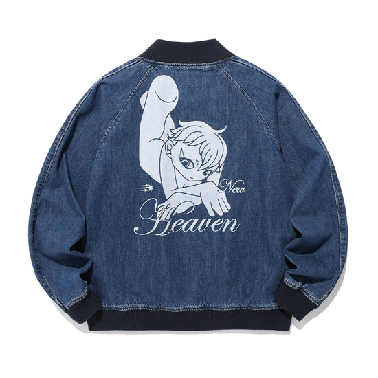 Nice Ghost Club New Heaven Denim Souvenir Jacket