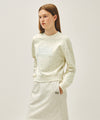 Marithé François Girbaud Women's Classic Logo Crop Sweatshirt Light Yellow