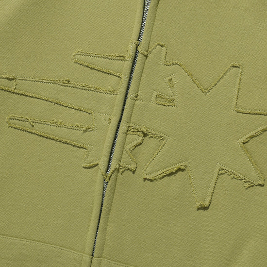 Nice Ghost Club 3 Star Logo Zip Hoodie