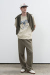 General Idea UNISEX Cotton Logo Wide Banding Pants