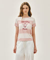 Marithé François Girbaud W MARINE GRAPHIC STRIPE TEE