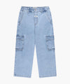 Marithé François Girbaud Kids Straight Cargo Denim Pants