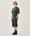 Marithé François Girbaud OUTLINE CLASSIC LOGO DYEING BERMUDA SWEAT SHORTS mint