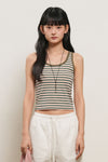General Idea WOMAN Multi Stripe U-Neck Sleeveless