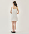Marithé François Girbaud W DENIM SLEEVELESS DRESS off white