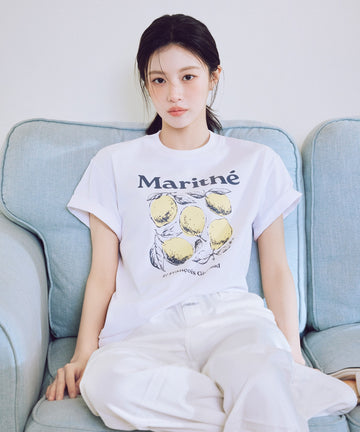 Marithé François Girbaud [1차 6/19, 2차 6/29 예약발송] AEROCOOL LEMON GRAPHIC TEE white