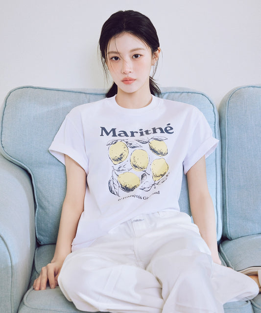 Marithé François Girbaud [1차 6/19, 2차 6/29 예약발송] AEROCOOL LEMON GRAPHIC TEE white