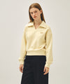 Marithé François Girbaud W DOODLE CLASSIC LOGO COLLAR SWEATSHIRT light heather gray