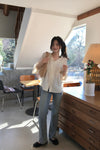 General Idea WOMAN Washed Straight Denim Pants