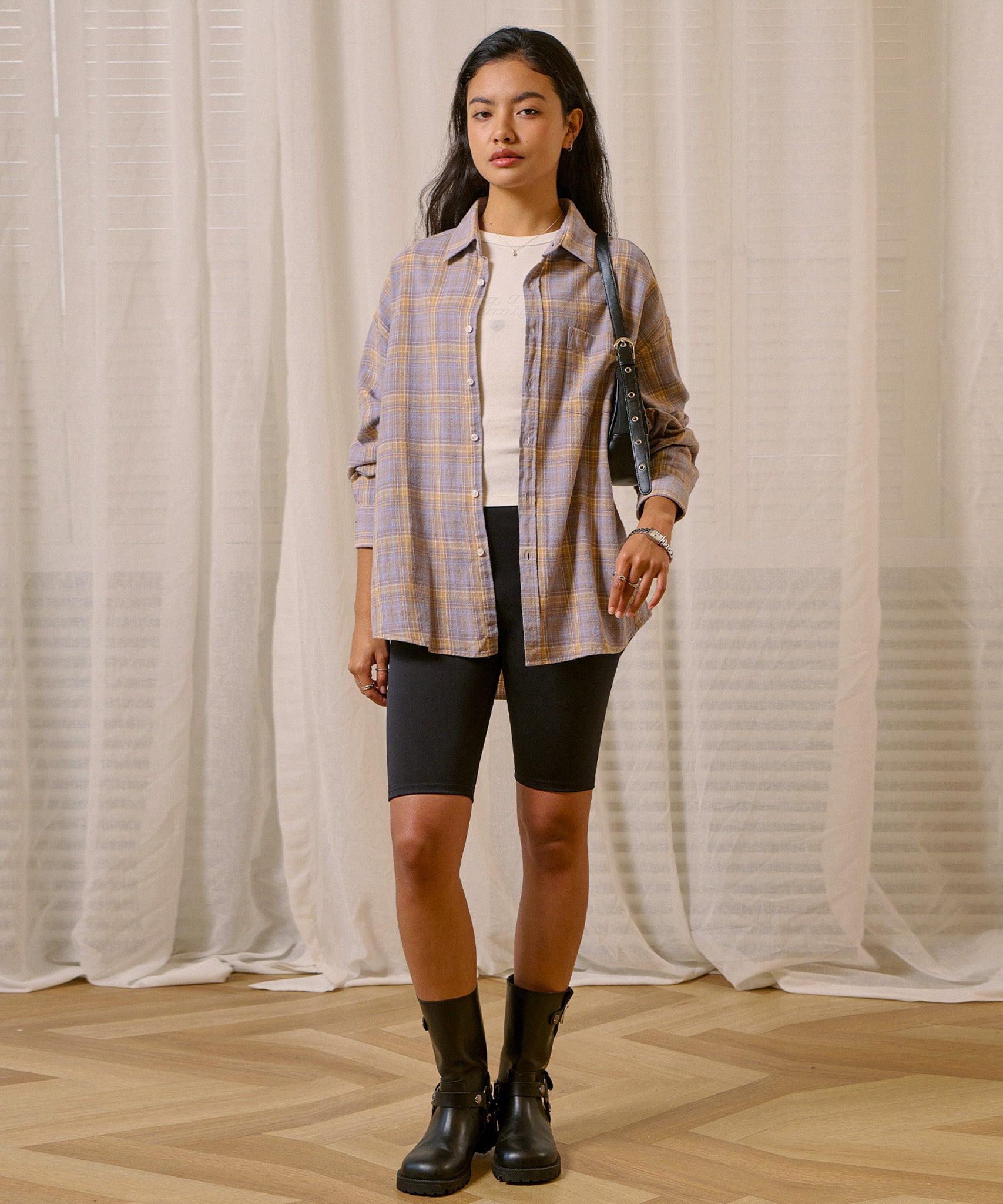 Bitter Cells Pop Overfit Check Shirt