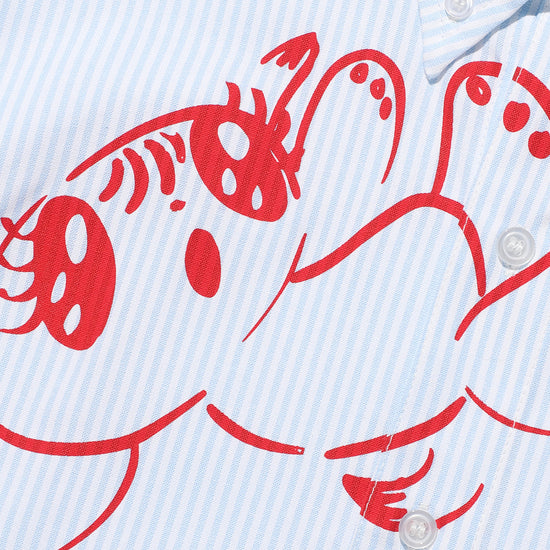 Nice Ghost Club Baby Guardians Stripe Big Big Half Shirt