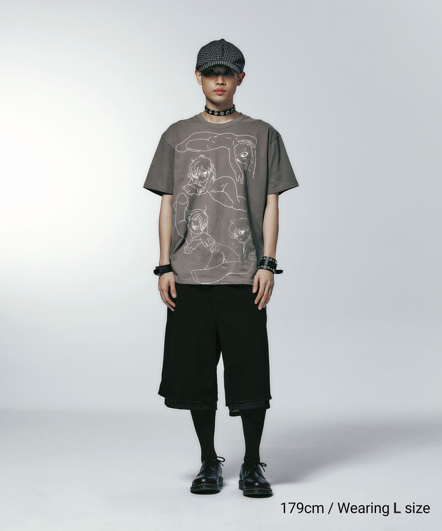 Nice Ghost Club Heaven Gatekeeper Line Tee [Brown]