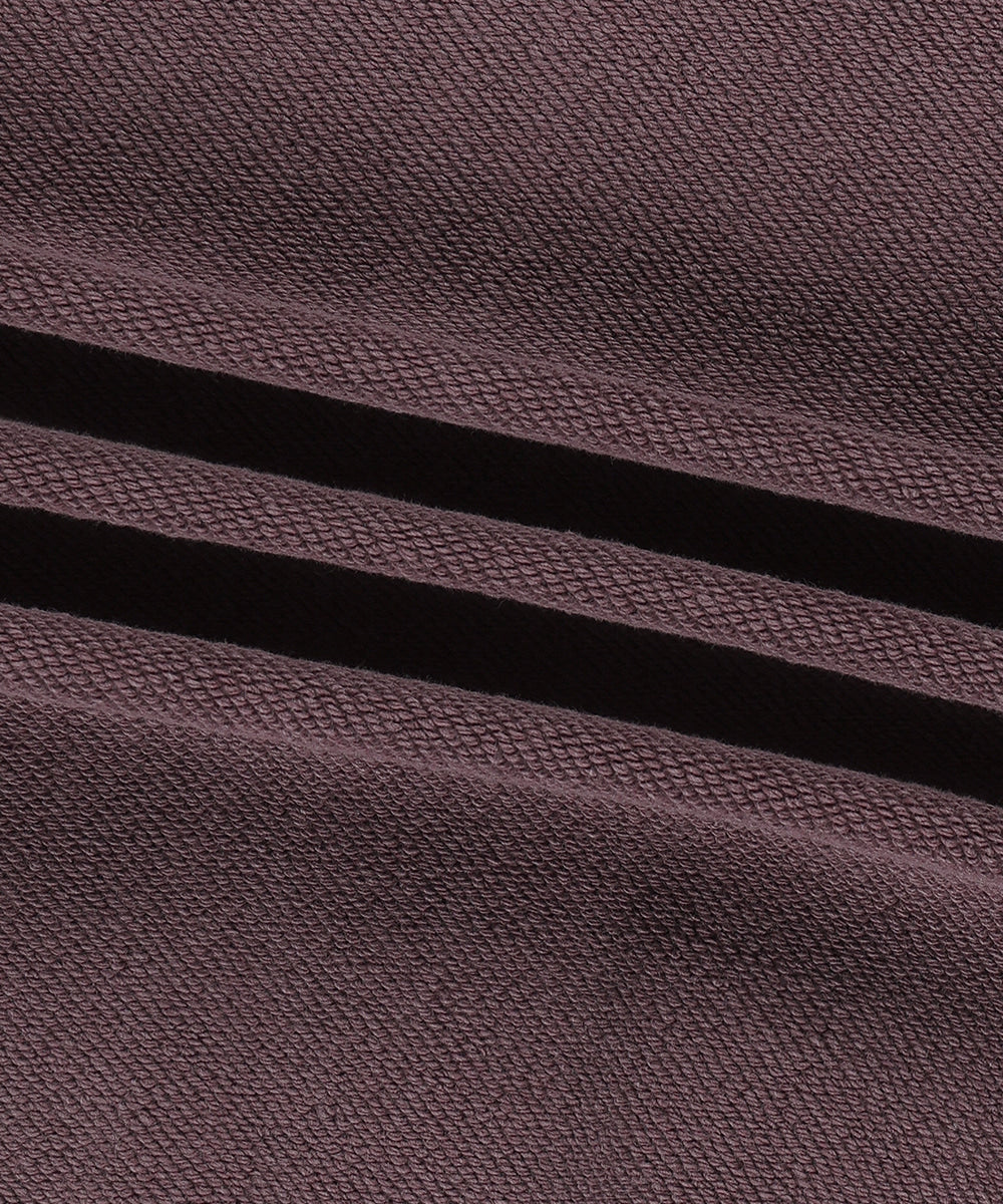 Mahagrid Big Gothic Cut Off Pigment Zip-Up Hoodie in Burgundy