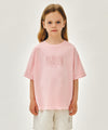 Marithé François Girbaud Kids Classic Logo Dyeing Oversized Tee Light Pink