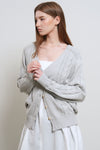 General Idea WOMAN Cotton Blend Saddle Shoulder Cardigan