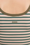 General Idea WOMAN Multi Stripe U-Neck Sleeveless