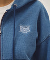 Marithé François Girbaud W BACK CLASSIC LOGO CROP HOODIE ZIPUP heather gray