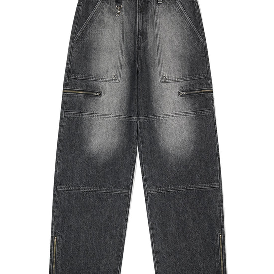 Mahagrid Fatigue Zip Denim Pant