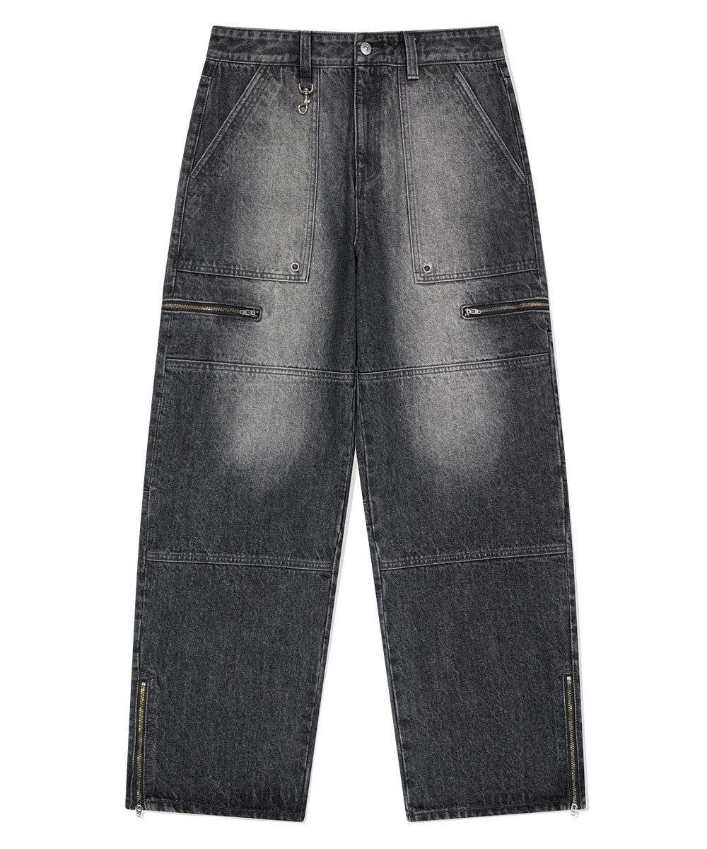 Mahagrid Fatigue Zip Denim Pant