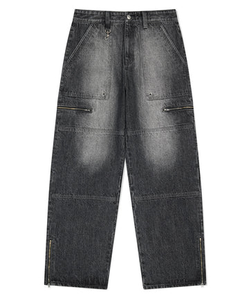 Mahagrid Fatigue Zip Denim Pant