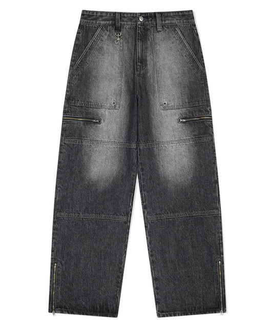 Mahagrid Fatigue Zip Denim Pant