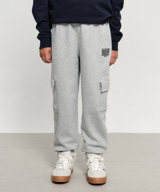 Marithé François Girbaud Kids Classic Logo Cargo Sweat Jogger Pants Heather Gray