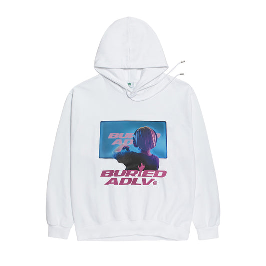 ADLV acmé de la vie BA x ADLV Hoodie Pink Screen White
