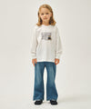 Marithé François Girbaud Kids Doodle Classic Logo Long Sleeve Tee White