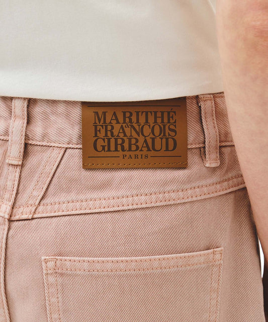 Marithé François Girbaud W LONG BERMUDA DENIM PANTS dust pink