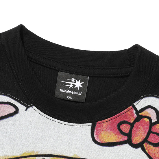 Nice Ghost Club Ghost Soul Girl Cat T-Shirt Black