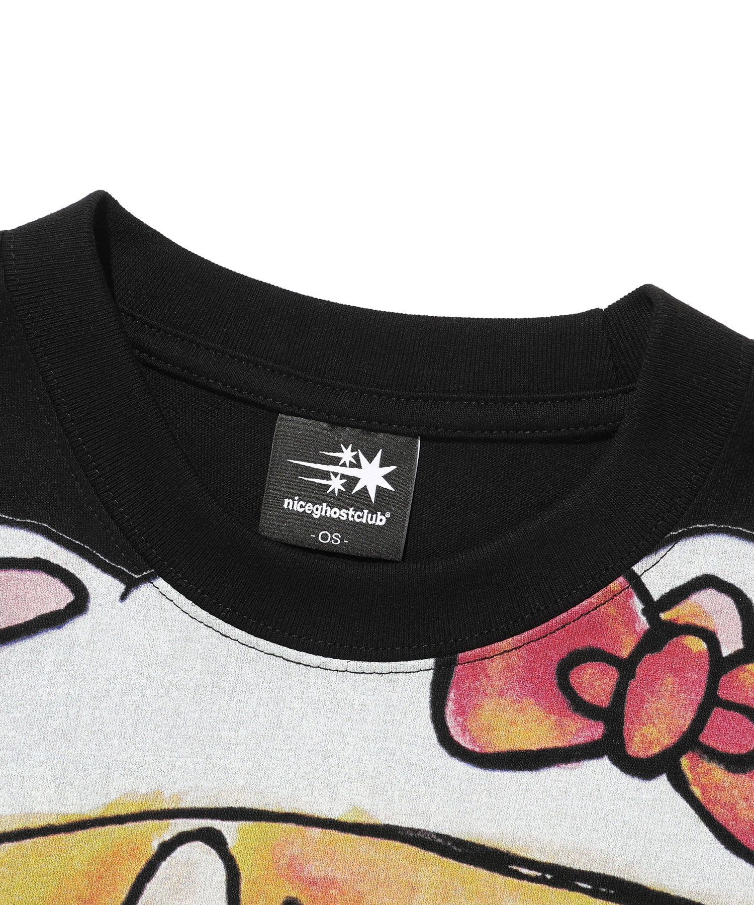 Nice Ghost Club Ghost Soul Girl Cat T-Shirt Black