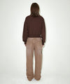 Mahagrid Script Logo Crop Half Zip Up [Brown]