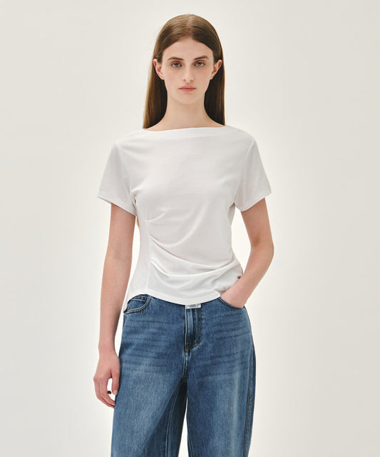 Marithé François Girbaud W WAIST SHIRRING TEE