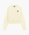Marithé François Girbaud W SMALL CLASSIC LOGO CROP KNIT PULLOVER black