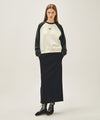 Marithé François Girbaud W BLOCK CLASSIC LOGO RAGLAN CROP SWEATSHIRT charcoal