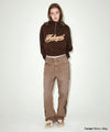 Mahagrid Script Logo Crop Half Zip Up [Brown]