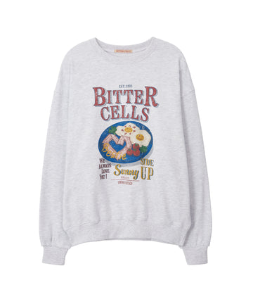 Bitter Cells Sunny Side Up Sweatshirt - Light Grey