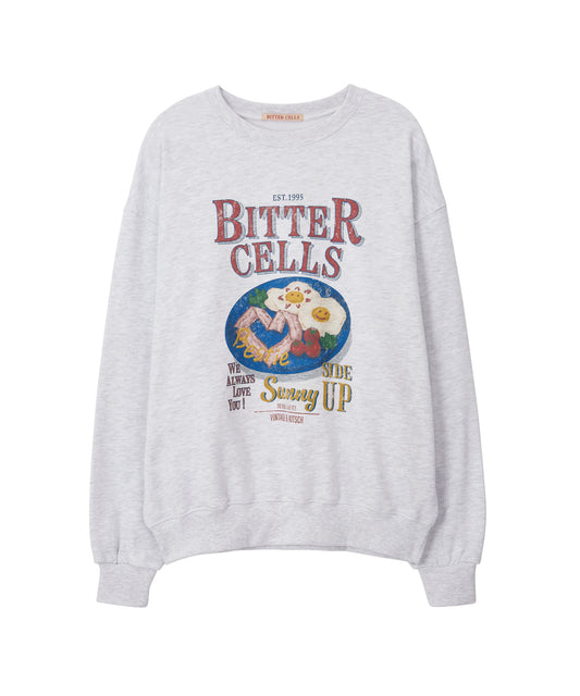 Bitter Cells Sunny Side Up Sweatshirt - Light Grey