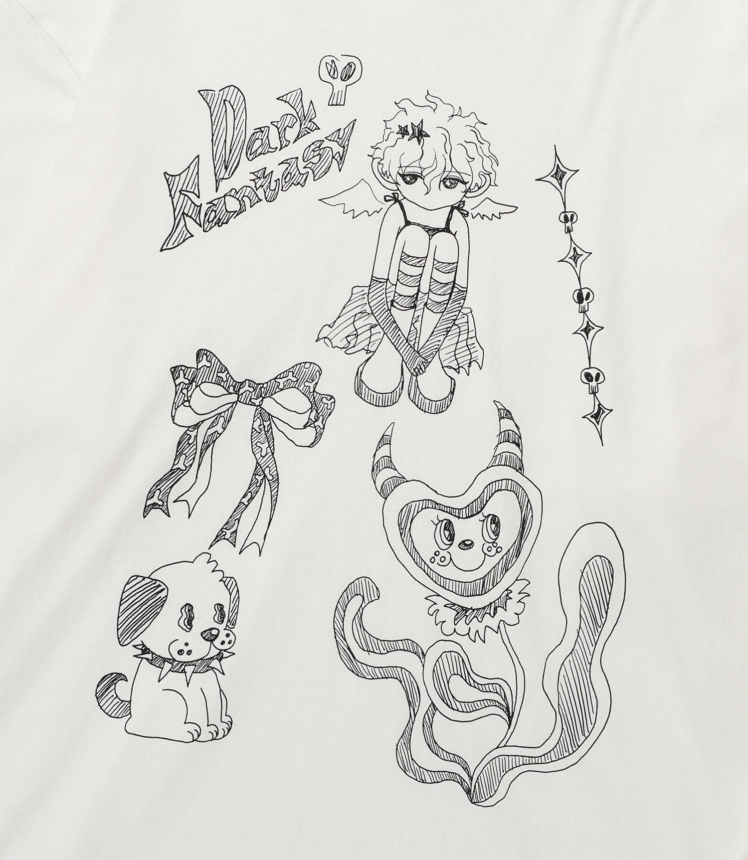 Nice Ghost Club Doodle Big Big Long Sleeve Hoodie