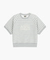Marithé François Girbaud W VINTAGE CLASSIC LOGO HALF SWEATSHIRT melange gray