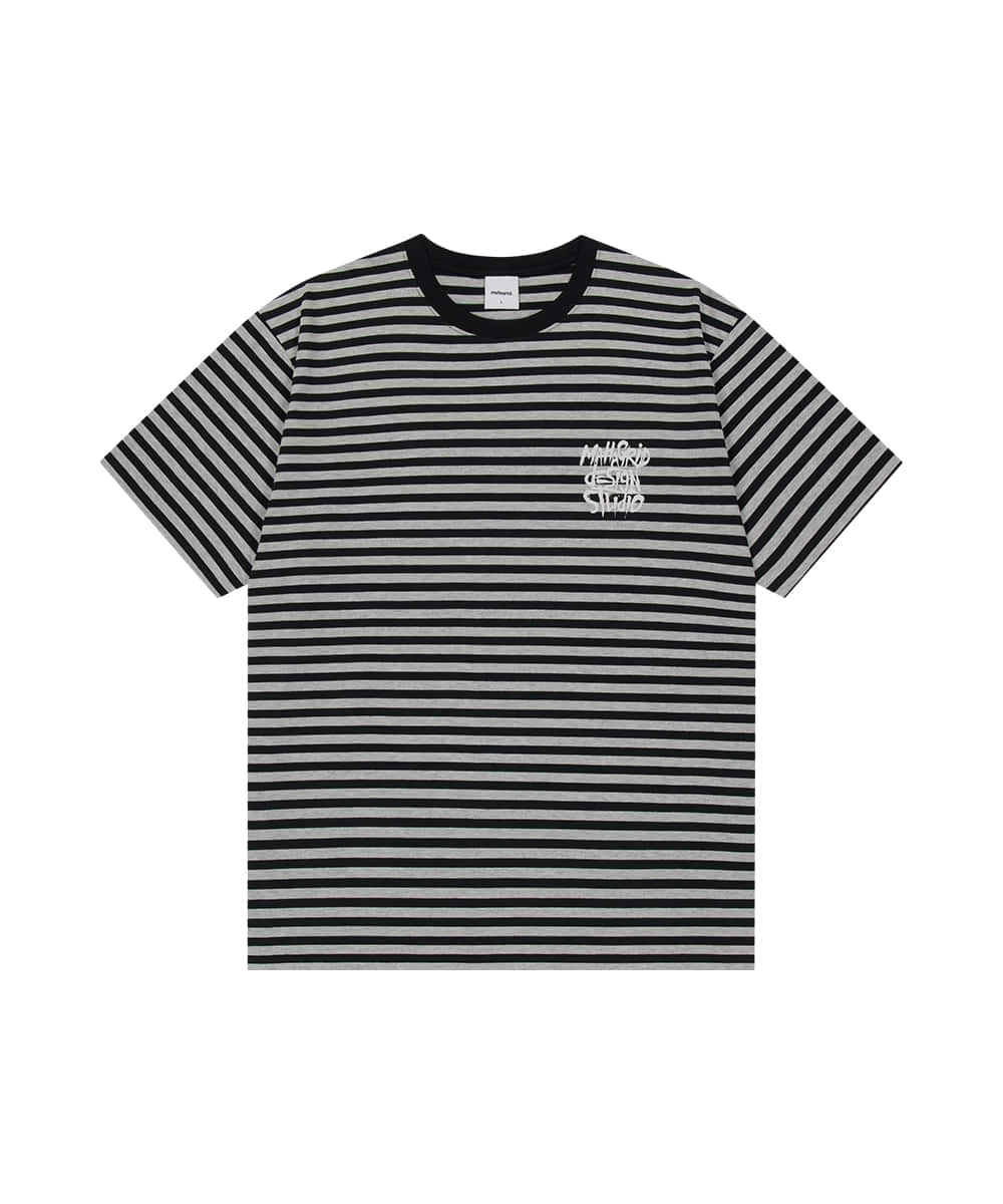 Mahagrid Stripe Slash Logo Tee
