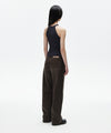 Mahagrid Denim Printed Halter Knit