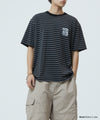 Mahagrid Stripe Slash Logo Tee