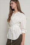 General Idea WOMAN Belted Pintuck Shirt