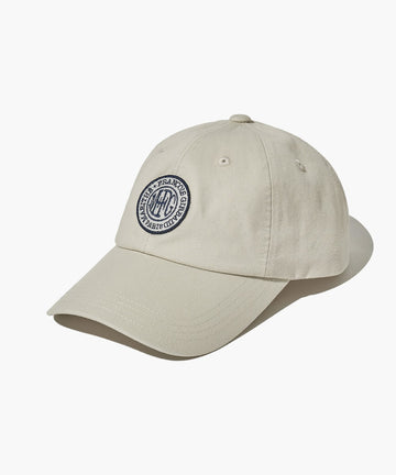 Marithé François Girbaud Movement Circle Wappen Ball Cap Light Beige